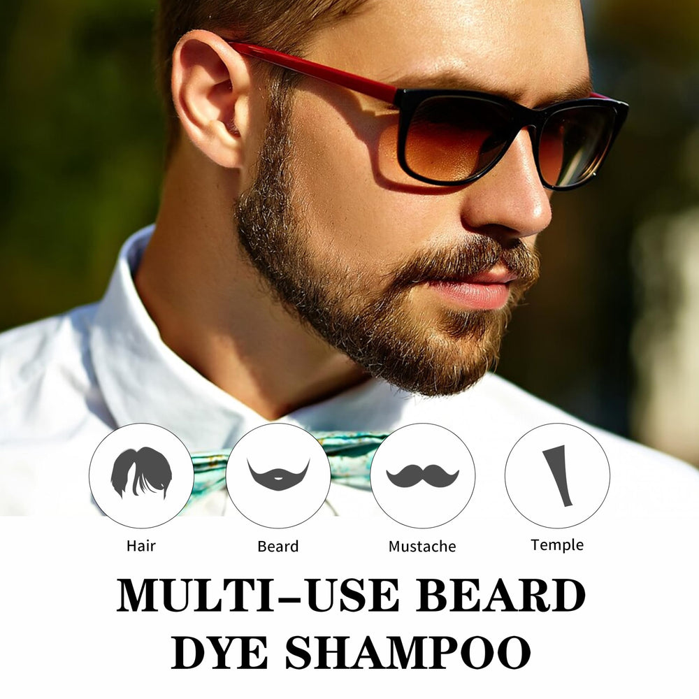 COSYAGE beard mustache color result with natural-looking finish.