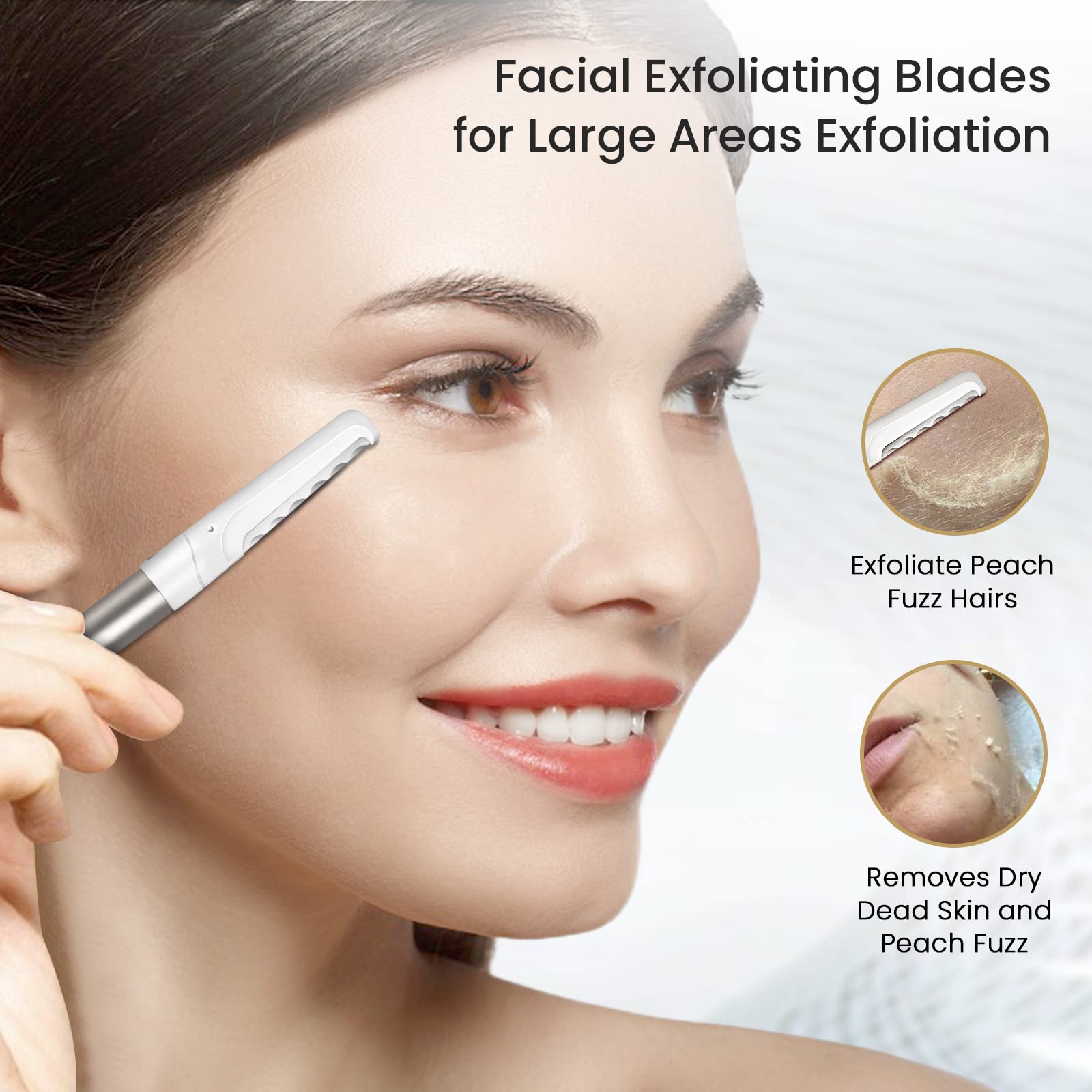 COSYLIFE coarse serrated blade for eyebrow shaping and detail work.