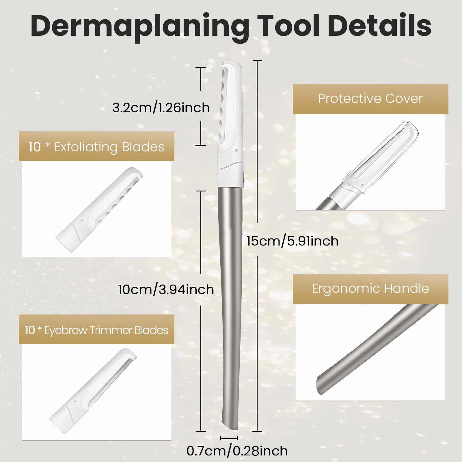 COSYLIFE packaging box showcases elegant dermaplaning set.