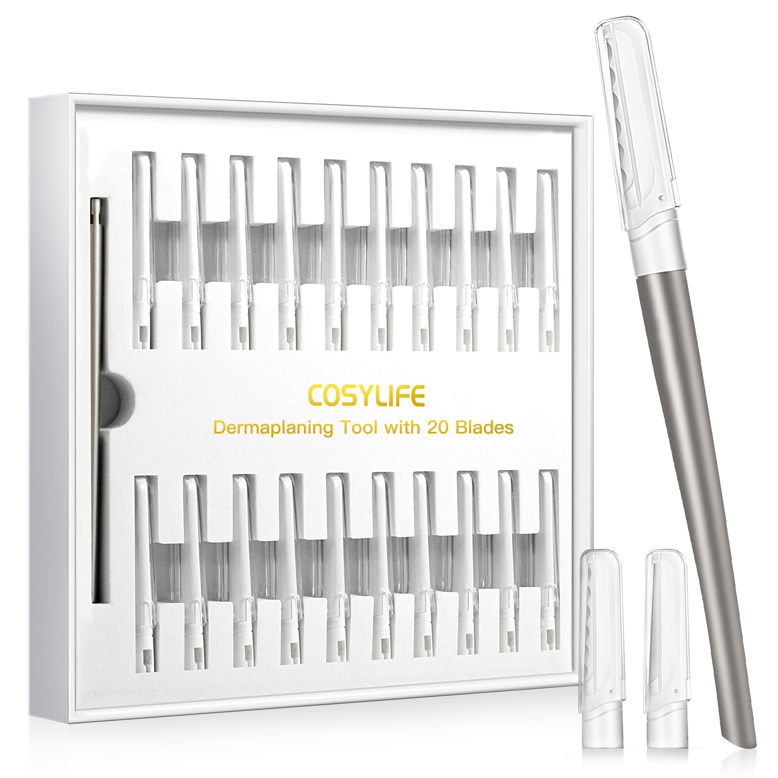 COSYLIFE dermaplaning tool handle for ergonomic, controlled exfoliation at home.