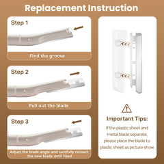 COSYLIFE Eyebrow Razor plastic inserts image emphasizes worry-free blade attachments
