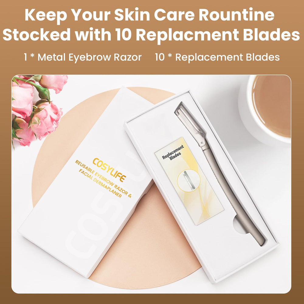 COSYLIFE Eyebrow Razor portable design fits in purse for quick touch-ups