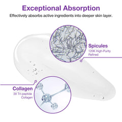 Cosyuree Collagen Spicule Serum gel texture showing moisture boost