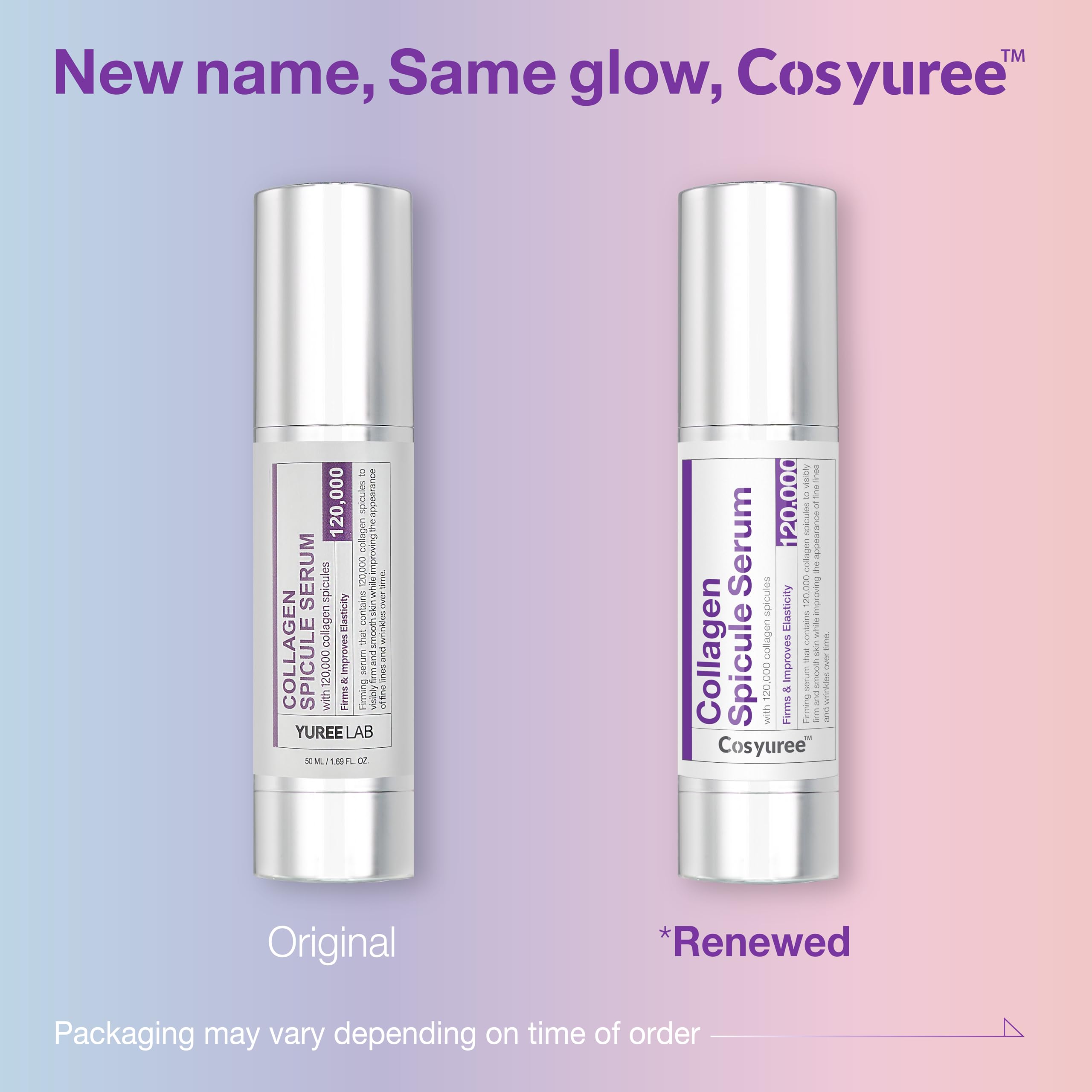 Cosyuree Collagen Spicule Serum portrait with glass-skin glow effect