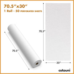 Cotouni face hole pre cut sheet showing instant tear off usability for spa or clinic