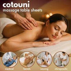 Cotouni latex-free bed covers reduce irritation risk during treatments.