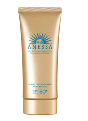 Anessa Perfect UV Skin Care Gel N Sunscreen bottle offers lightweight sun protection and makeup-base versatility.