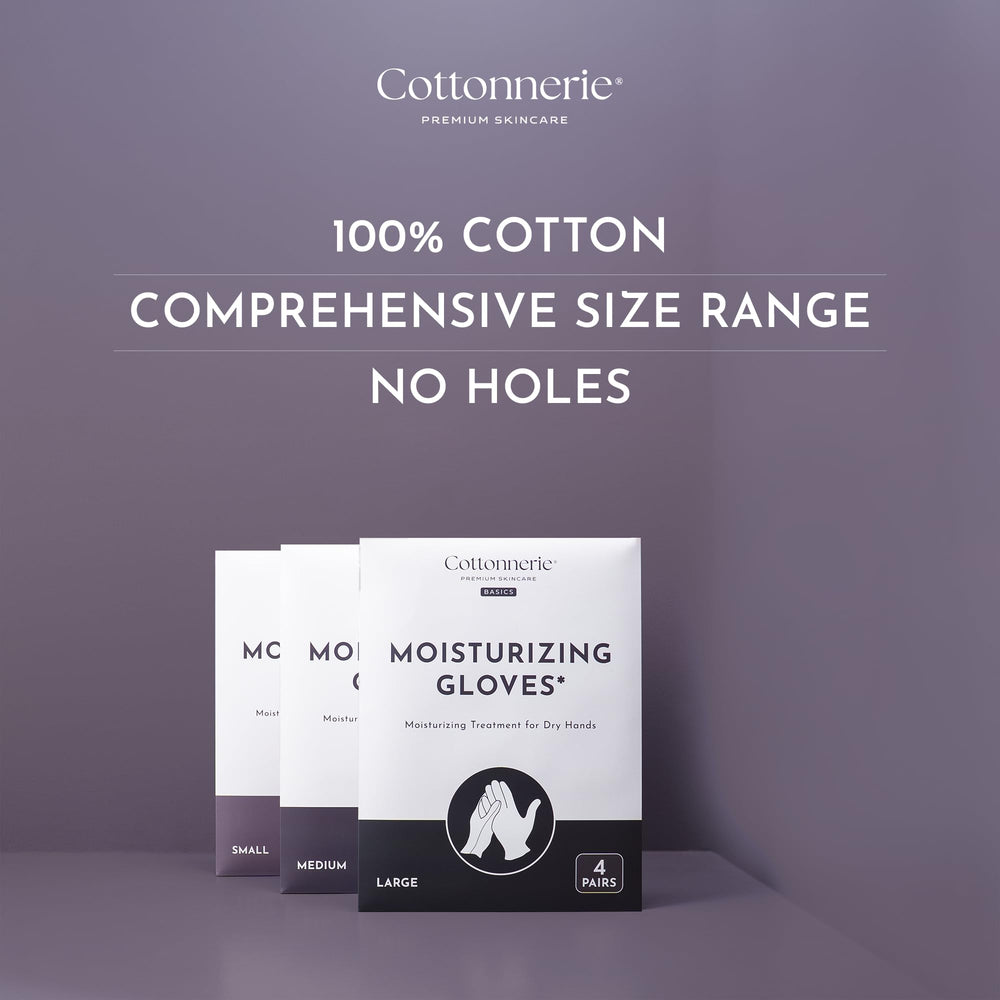 Guantes Cottonnerie Basics talla M para uso nocturno cómodo.