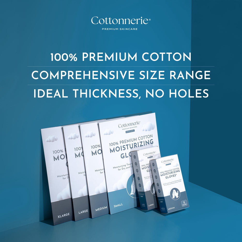 Cottonnerie gloves with reinforced seams and elastic wristband for lasting comfort