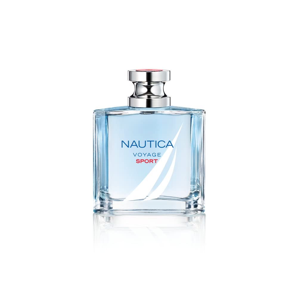 Nautica Voyage Sport EDT bottle with outer box—great for gifting and on-shelf appeal.