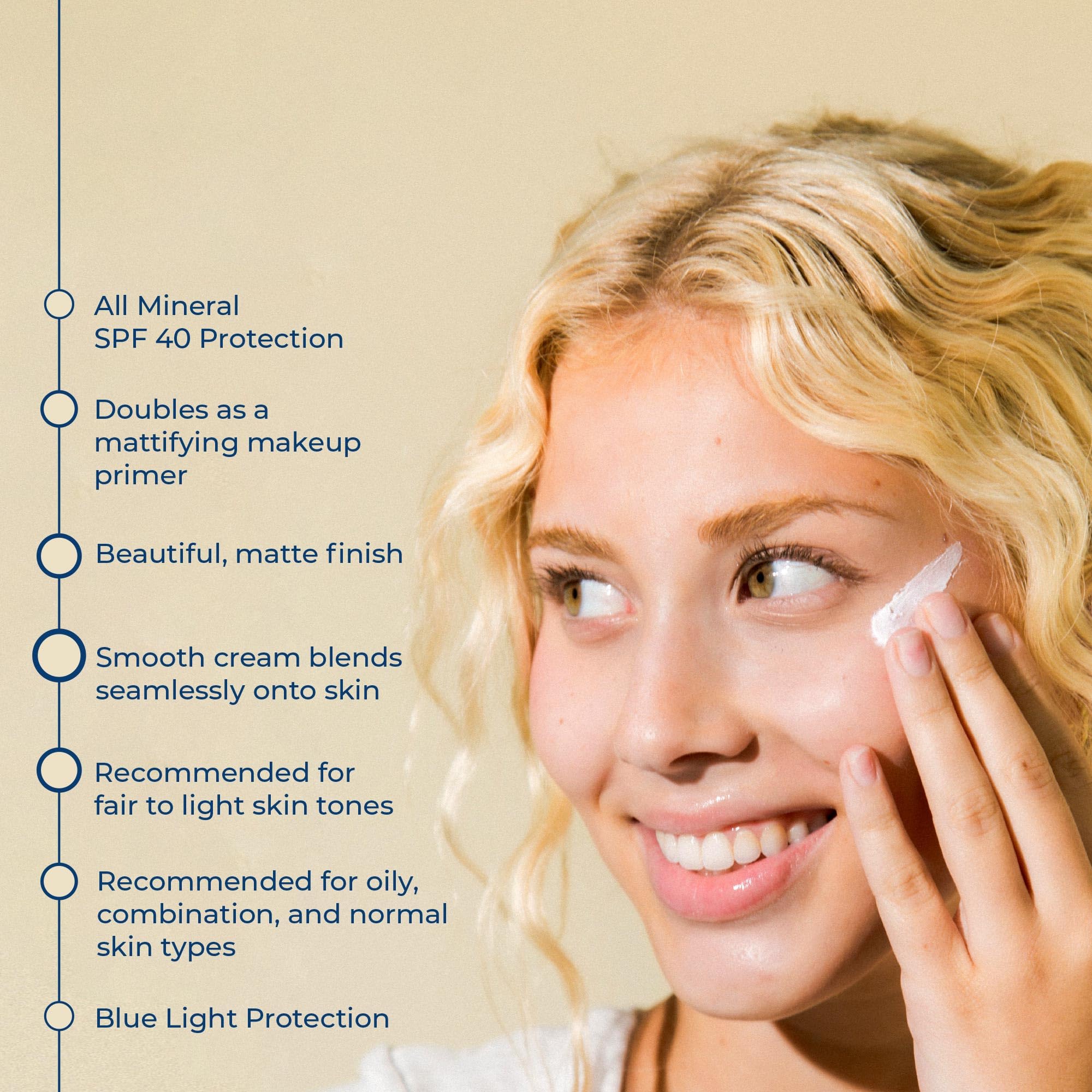 CoTZ Face Prime & Protect SPF 40 badge signals broad spectrum protection