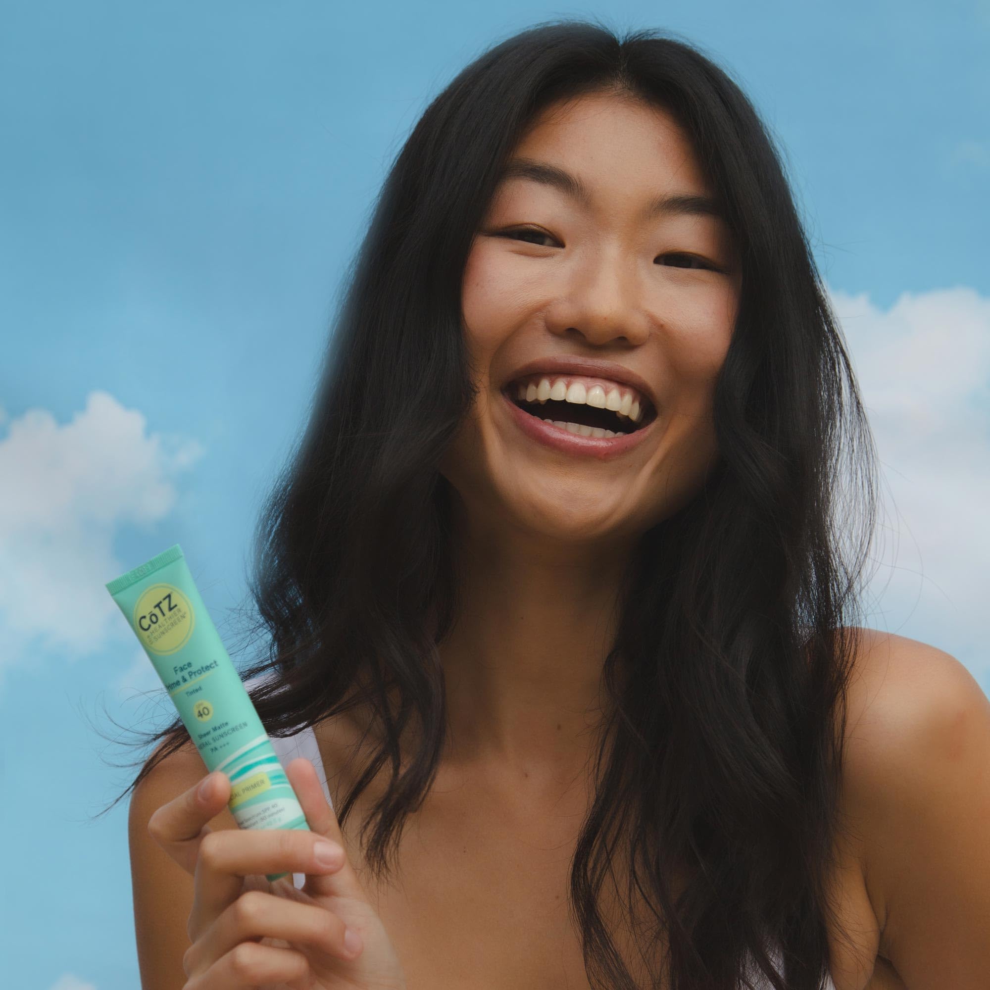 CoTZ Face Prime & Protect gentle-on-eyes formula near the eye area