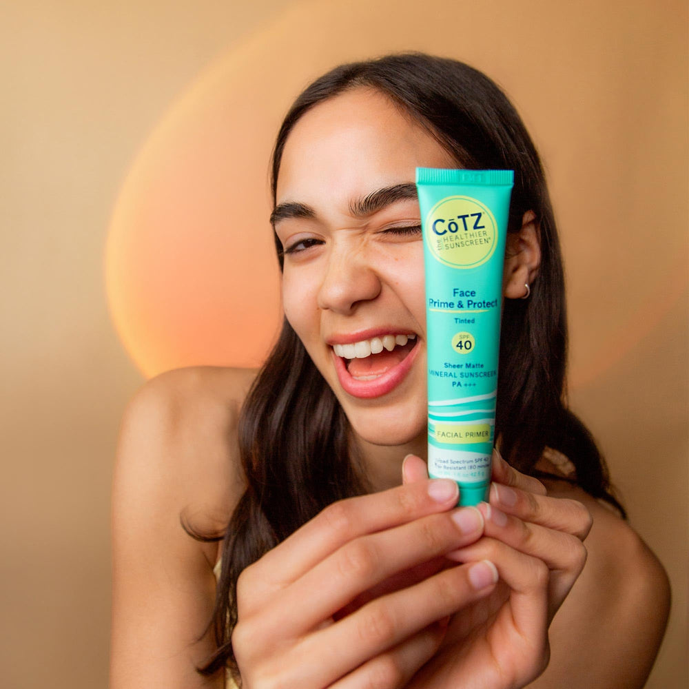 CoTZ Face Prime & Protect silky-soft texture blends for natural matte finish