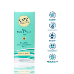 CoTZ Face Prime & Protect pump top for easy application and tinted finish