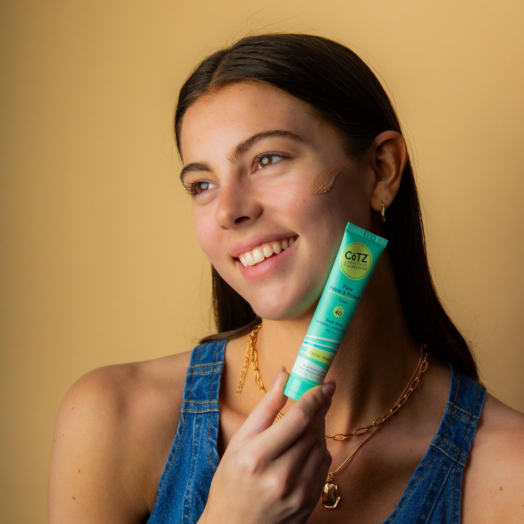 CoTZ Face Prime & Protect reef-friendly formula highlighted by eco-conscious logo