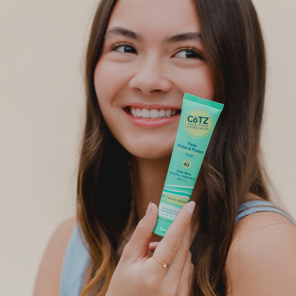 CoTZ Face Prime & Protect water-resistant formula suited for outdoor activity