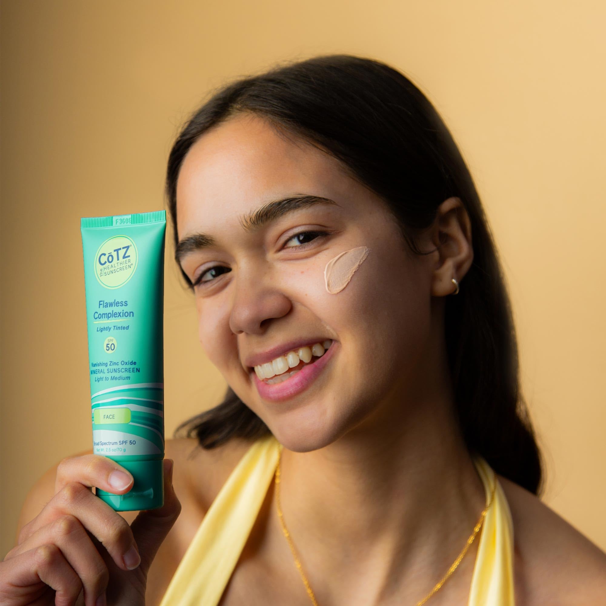 CoTZ Flawless Complexion SPF50 tinted cream provides sheer coverage for an even tone.