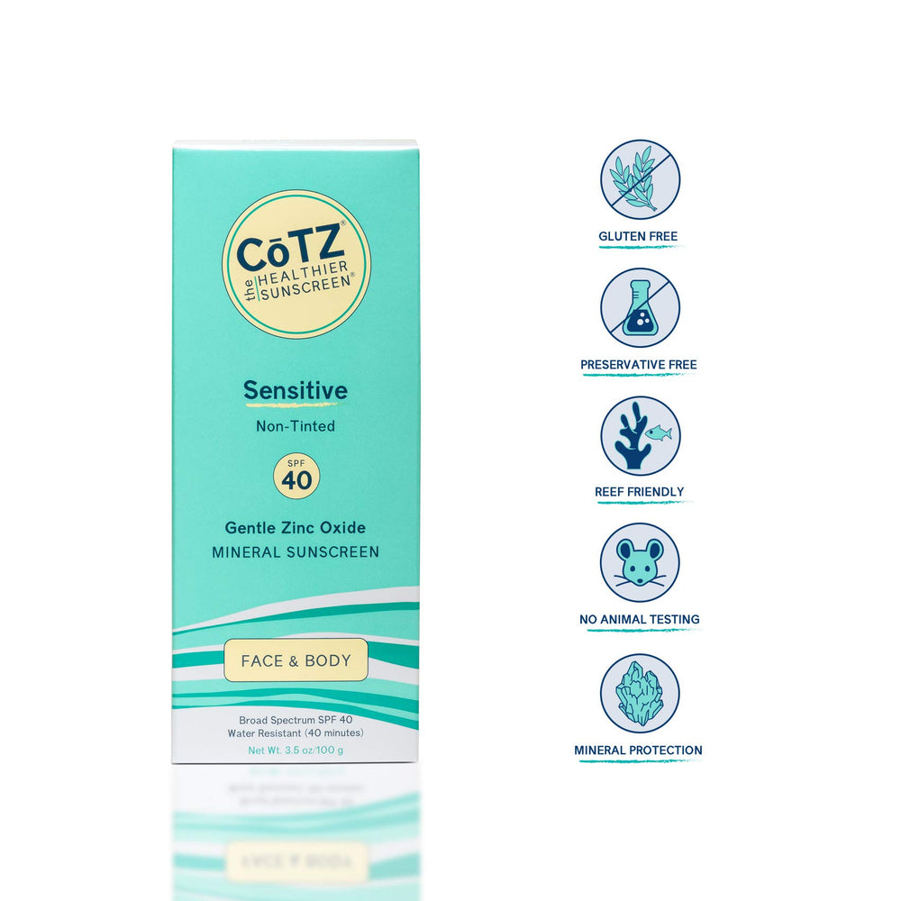 CoTZ Sensitive sunscreen texture being applied for even coverage