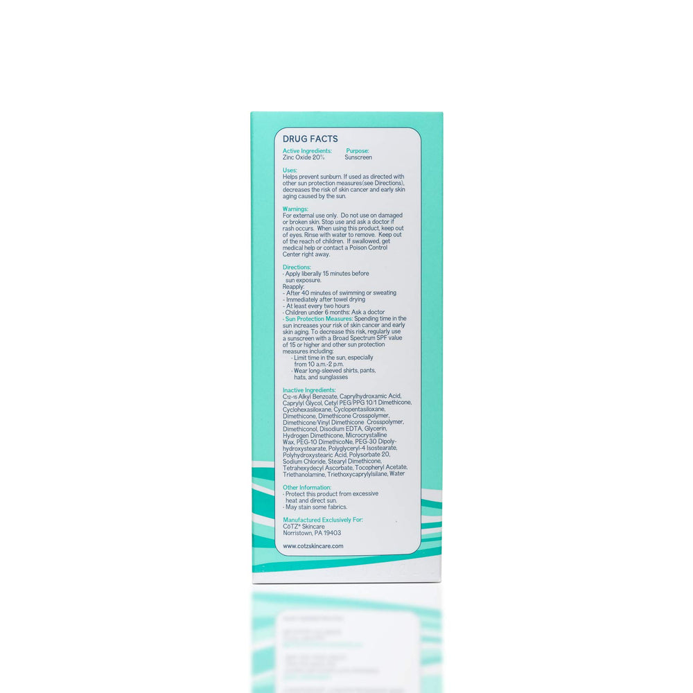 CoTZ Sensitive sunscreen packaging showing 3.5 oz size