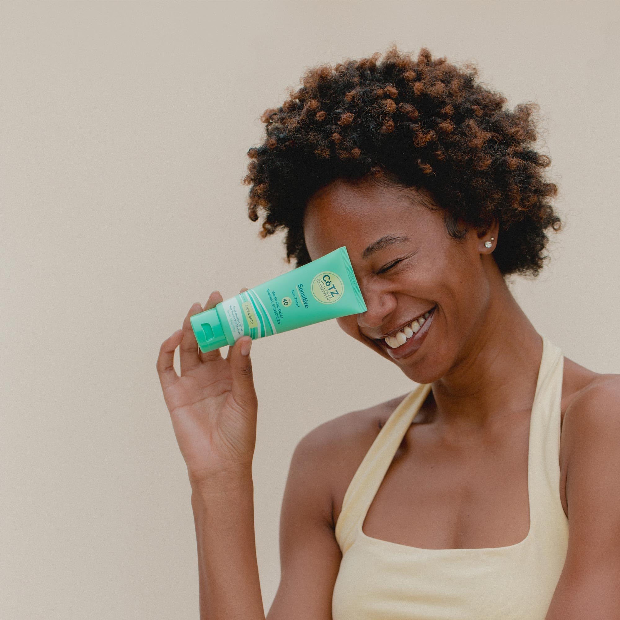 CoTZ Sensitive sunscreen reef-friendly label highlighting safe formula