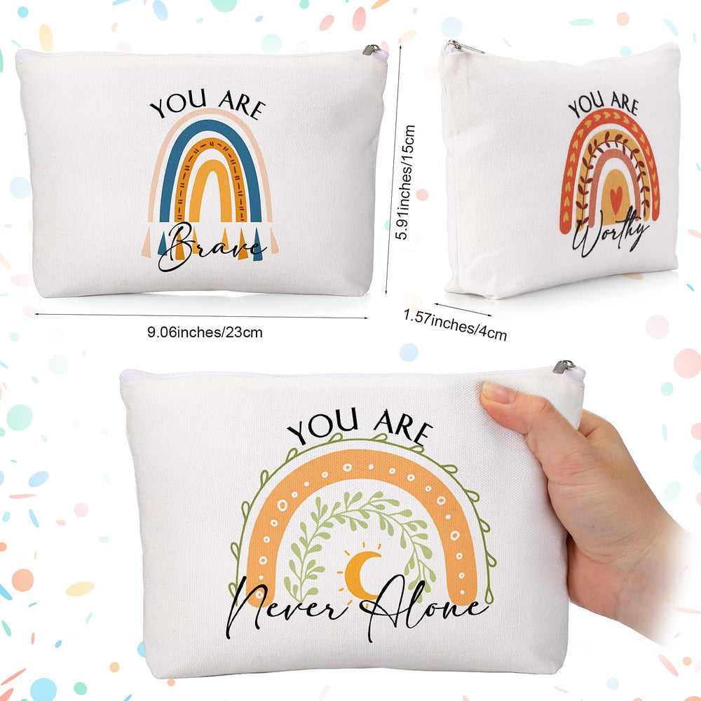 Coume pastel rainbow colors canvas adds cheerful touch to cosmetics.