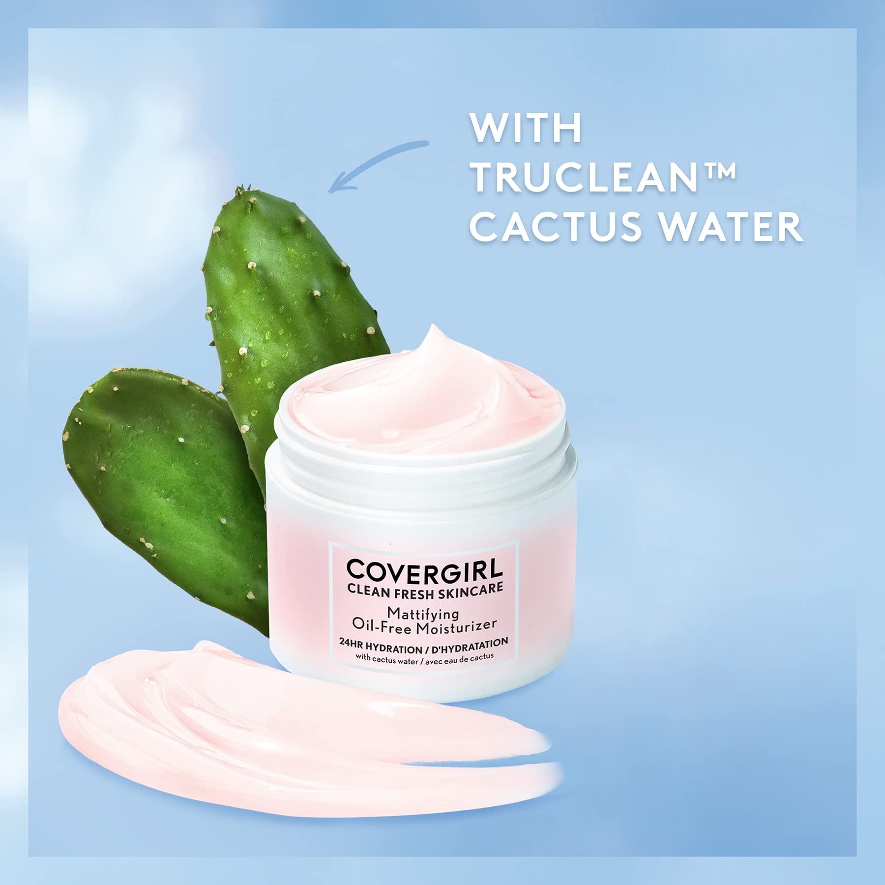 CoverGirl Clean Fresh 24HR hydration concept shown on skin
