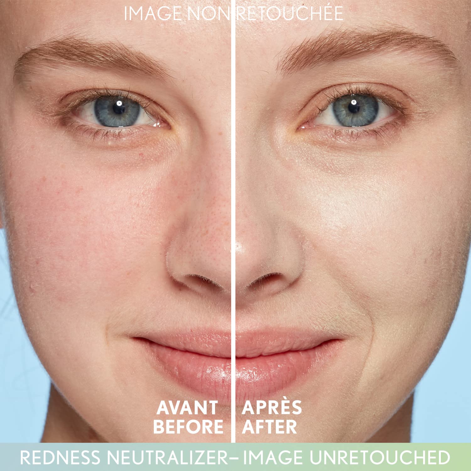 CoverGirl shade swatch cards showing redness neutralizer, brightness, and dullness options