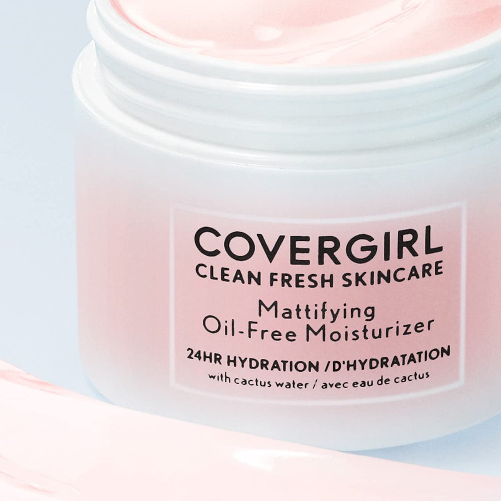 CoverGirl Clean Fresh for normal to oily skin setup on a dressing table