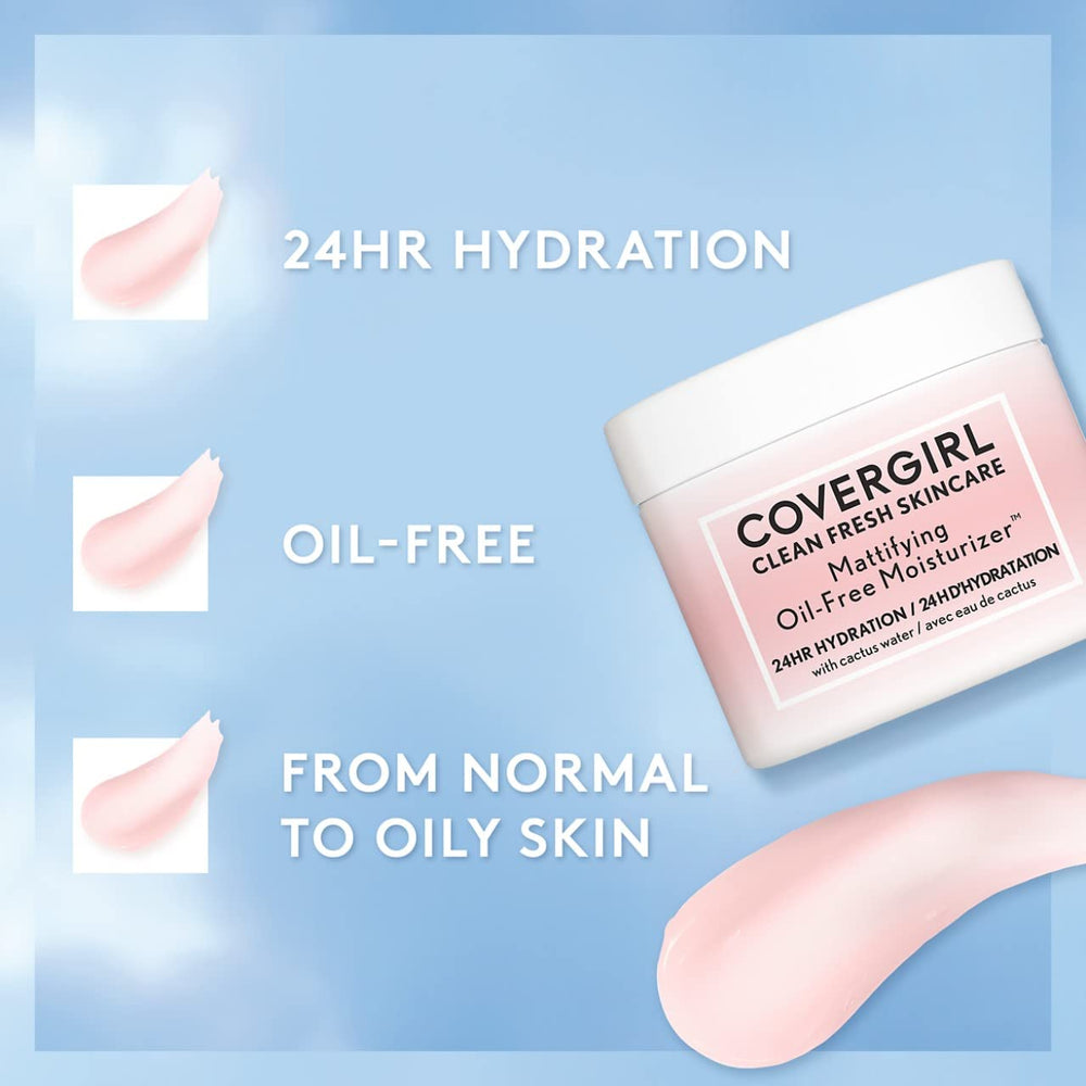 CoverGirl Clean Fresh shine-free skin close-up after application