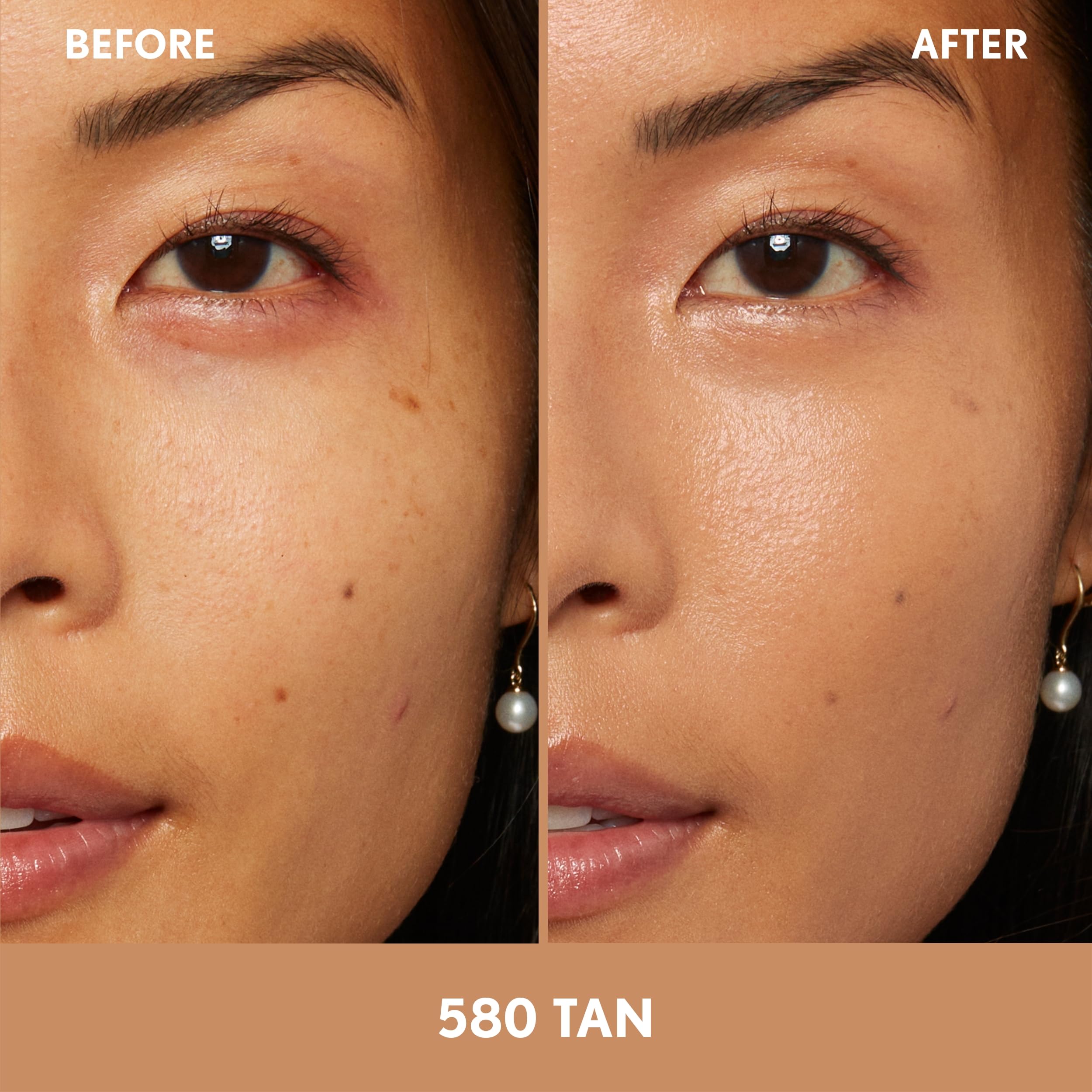 COVERGIRL Clean Fresh Skin Tint face swatch shows blendable shade