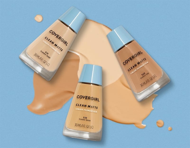 COVERGIRL Clean Matte texture close-up shows creamy consistency