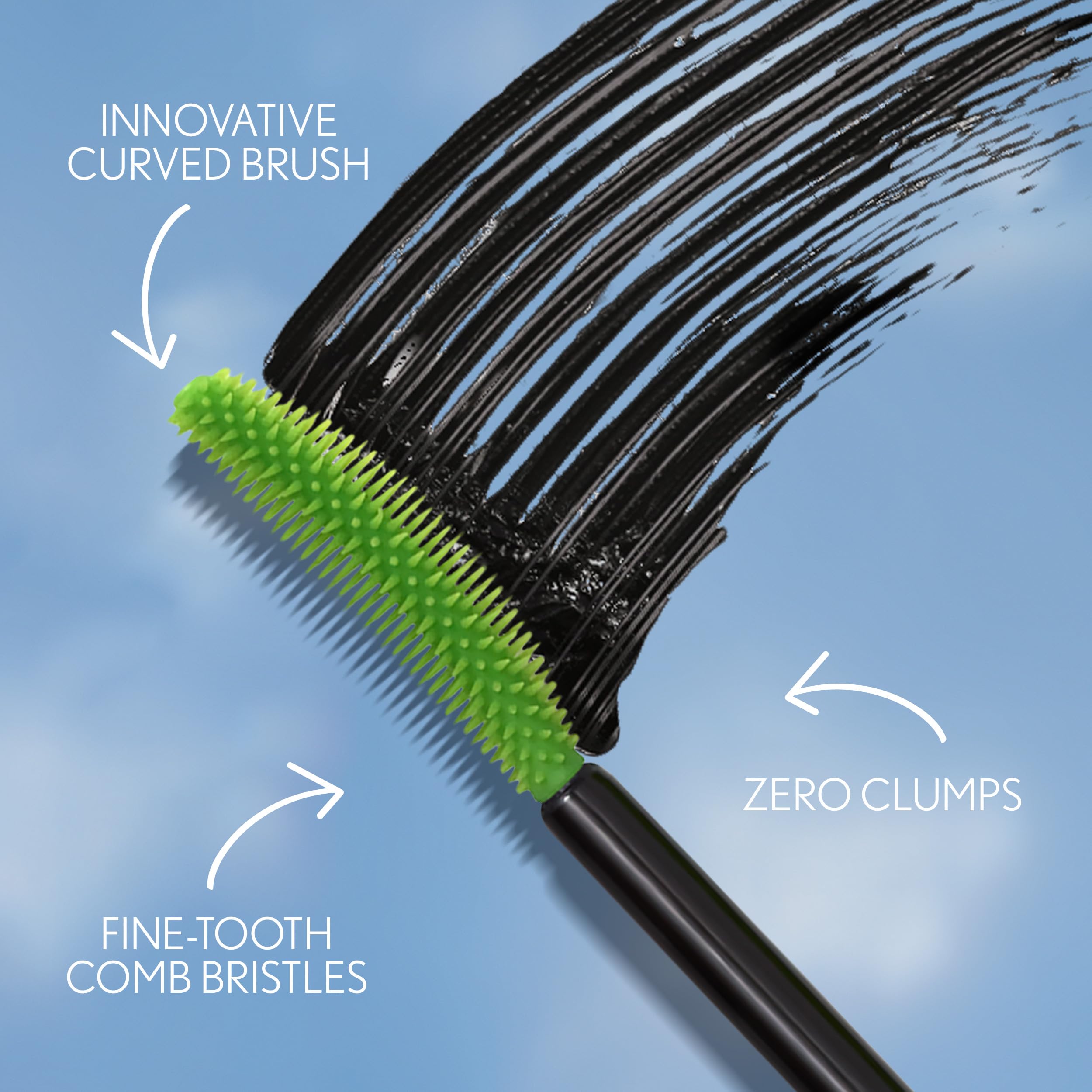 COVERGIRL Clump Crusher Mascara fine-tooth comb distributes product for even lash separation.