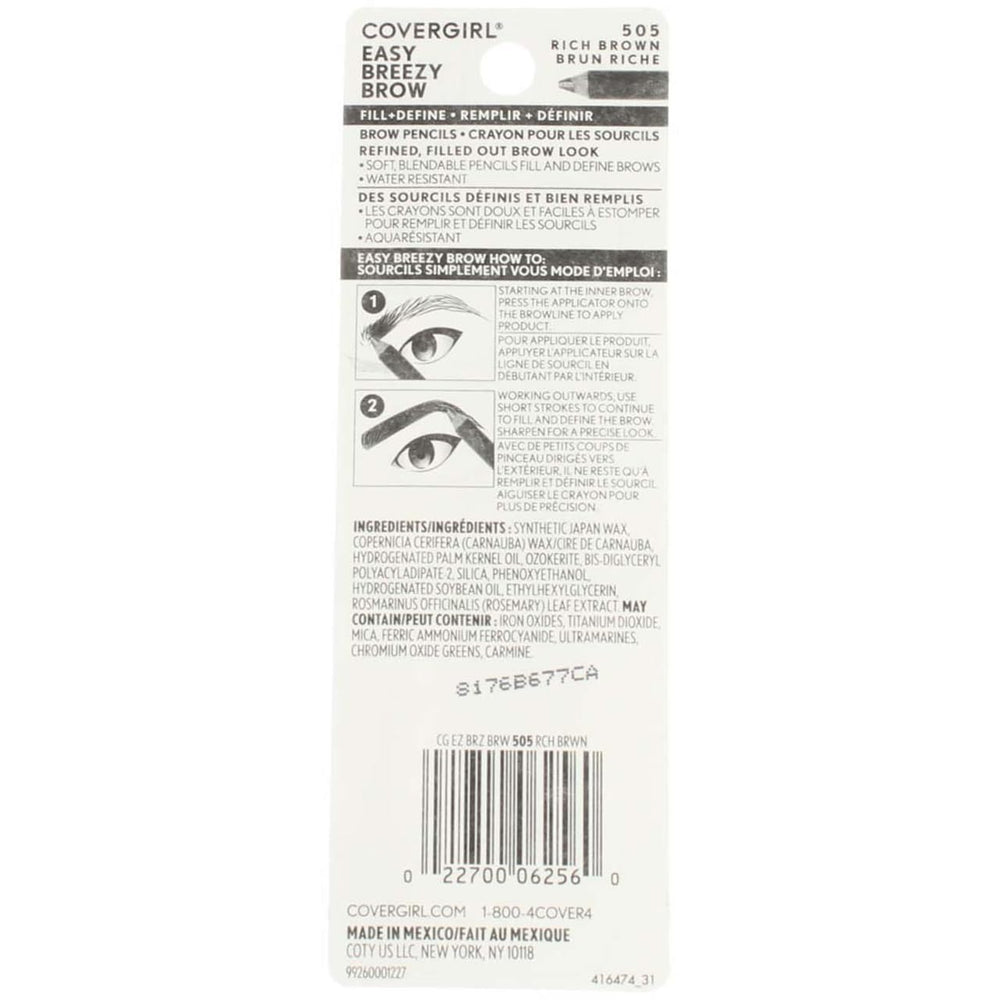 CoverGirl Easy Breezy Brow sharpener helps maintain precise brow lines on the go