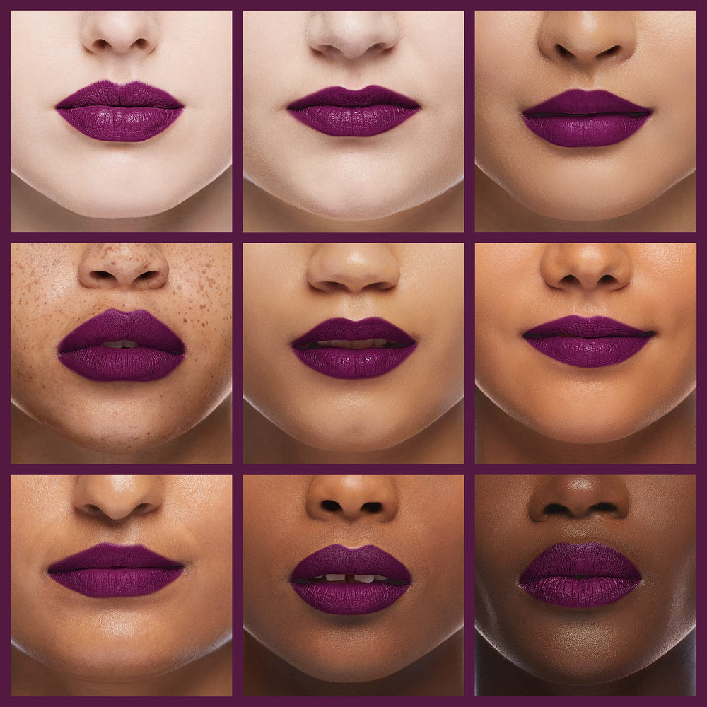 CoverGirl Exhibitionist moisturizing swatch shows up-to 40% moisture increase for comfortable lips.