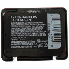 CoverGirl Eye Enhancers Tapestry Taupe 760 swatch demonstrates buildable taupe color for office-to-evening looks.