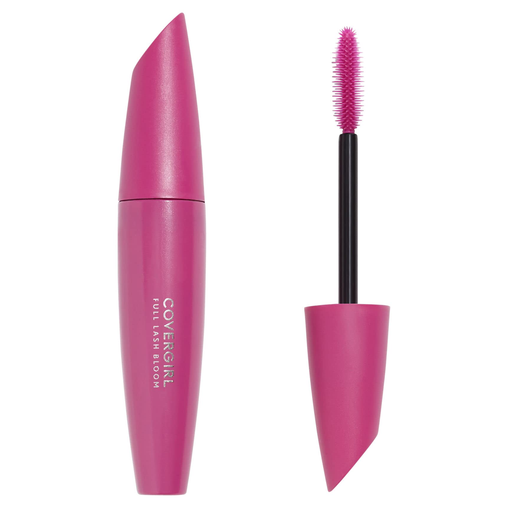 CoverGirl Full Lash Bloom mascara with bloom brush delivers even coating for fuller, separated lashes.