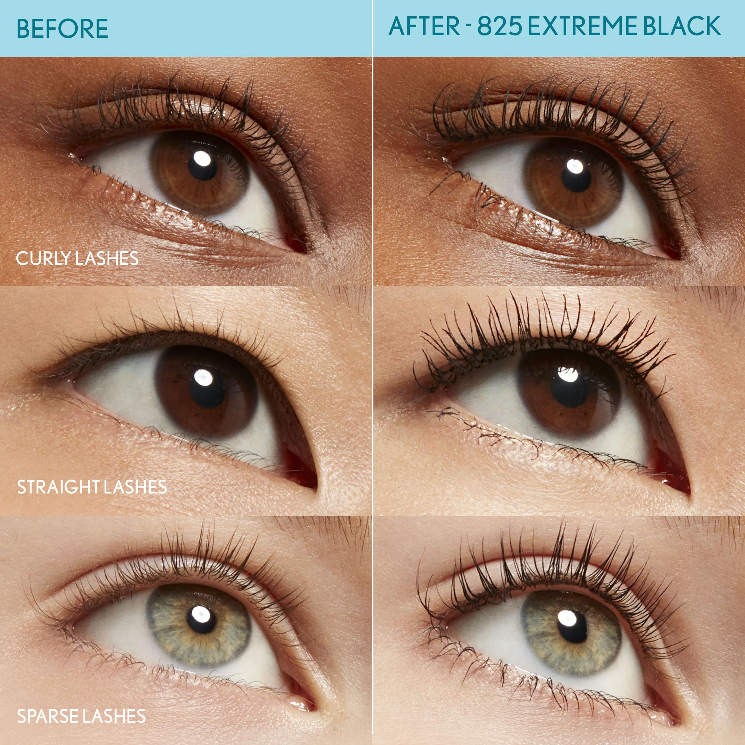 CoverGirl Lash Blast Cleantopia brush detail demonstrates easy-to-sweep application and even coverage.