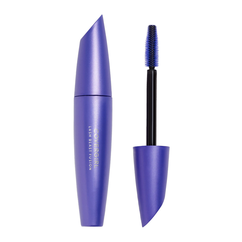 Covergirl Lash Blast Fusion Mascara wand shows lengthening, fiberstretch boost for bold lashes