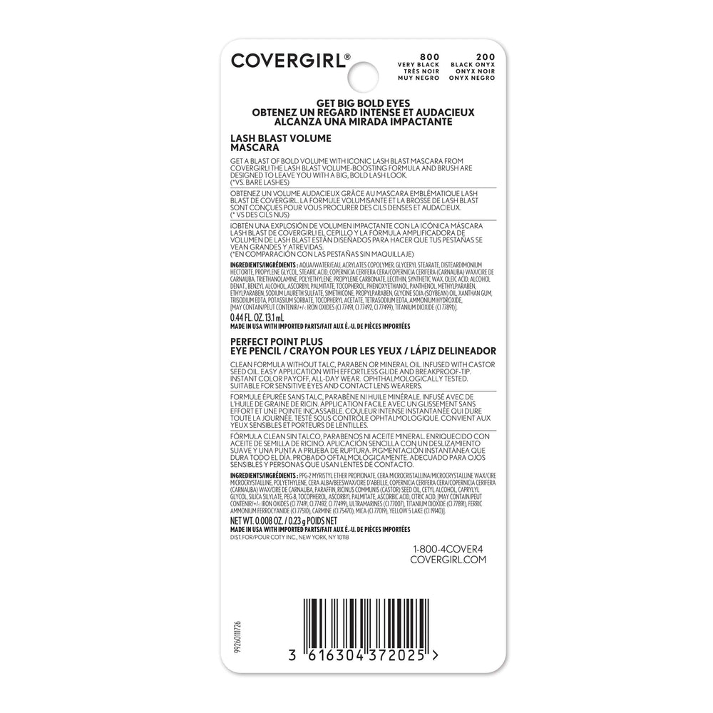CoverGirl Lash Blast Mascara brush closeup showing smooth application