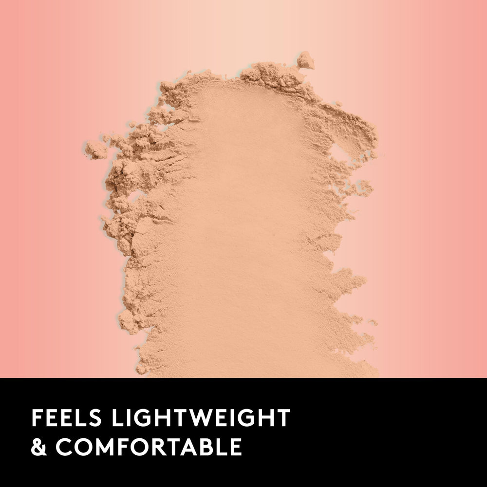 COVERGIRL Outlast Extreme Wear Powder natural swatch shows even complexion.