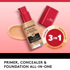 CoverGirl Outlast Extreme Wear SPF 18 icon highlights built-in sun protection.
