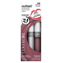CoverGirl Outlast Lipcolor Wine to Five swatch delivers bold, long-wear color for daily wear.