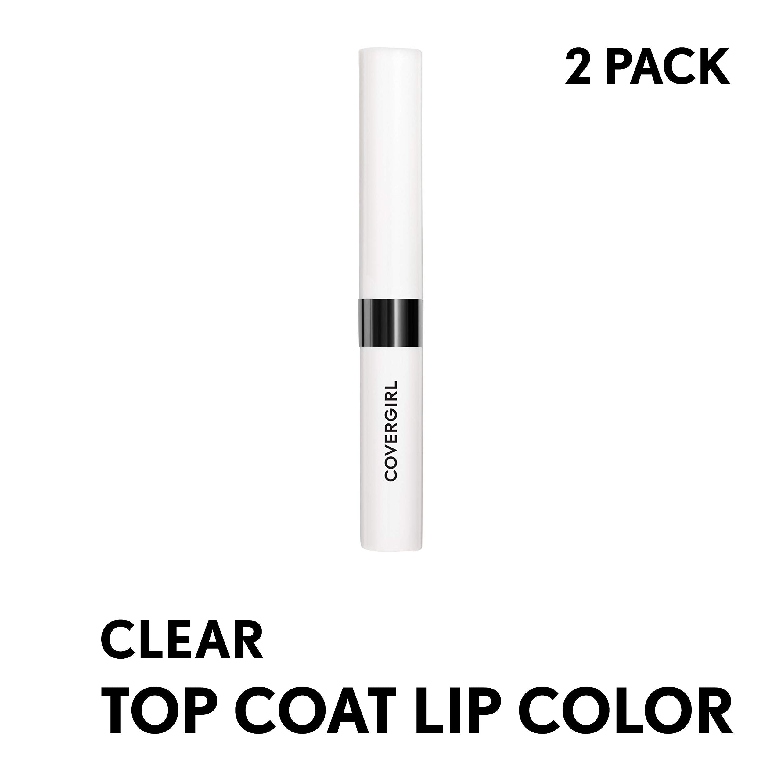 Covergirl Outlast topcoat pack2 application demonstrates glossy, moisturized lips