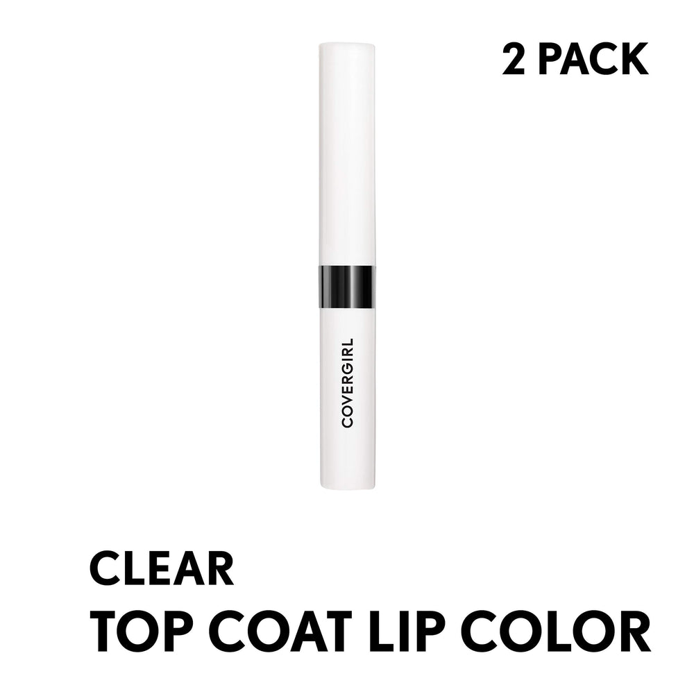 Covergirl Outlast topcoat pack2 application demonstrates glossy, moisturized lips