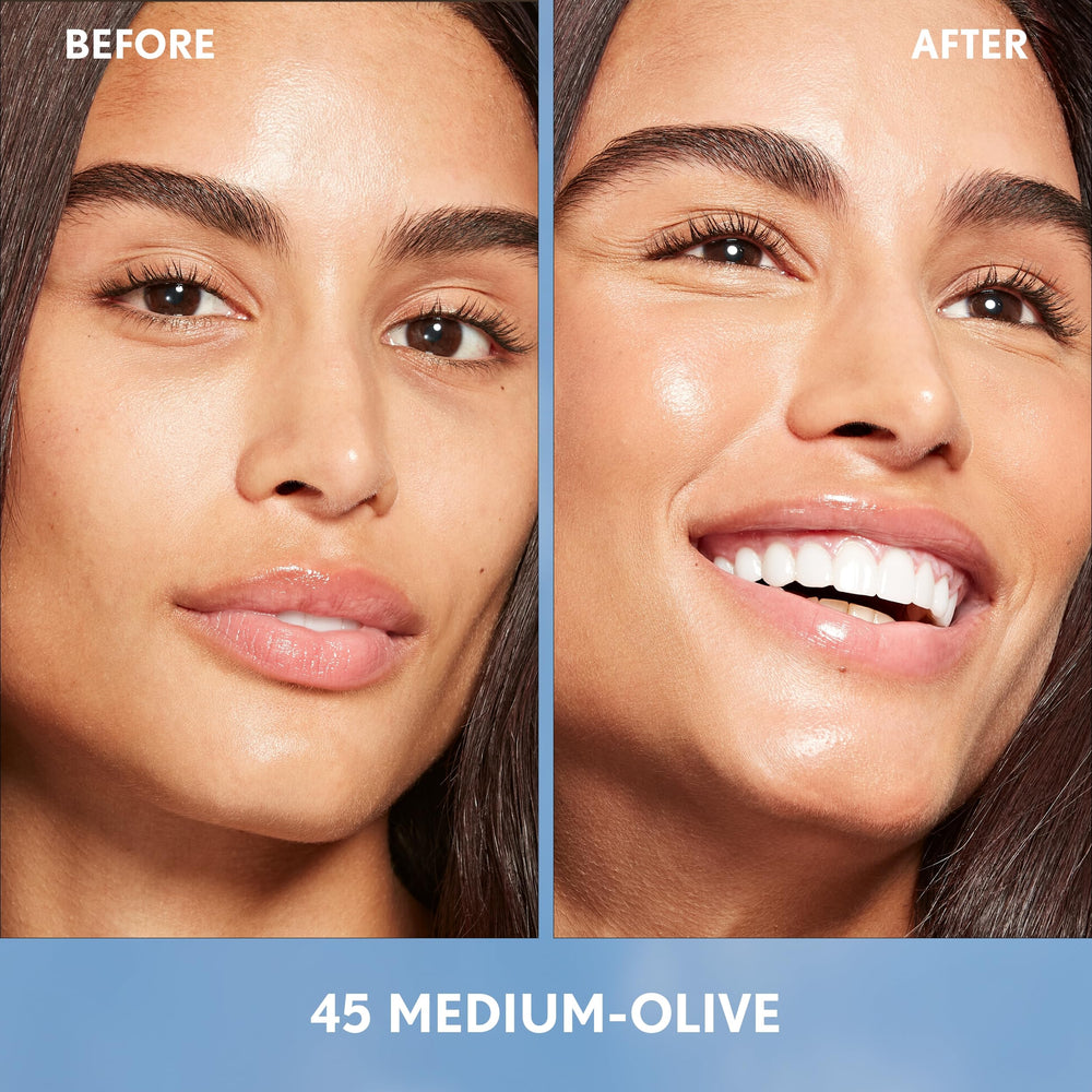 CoverGirl Simply Ageless closeup skin reveals radiant, plump-looking complexion