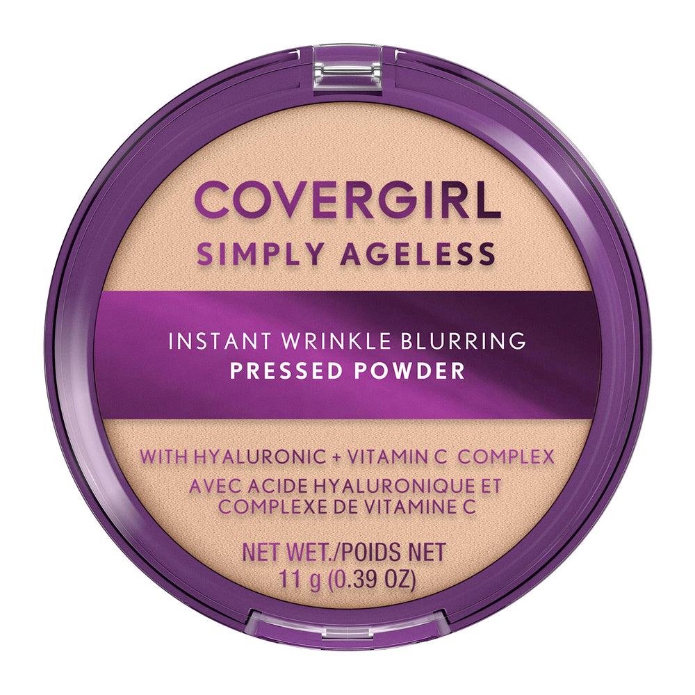 CoverGirl Simply Ageless compact open shows the portable case for quick touch-ups.