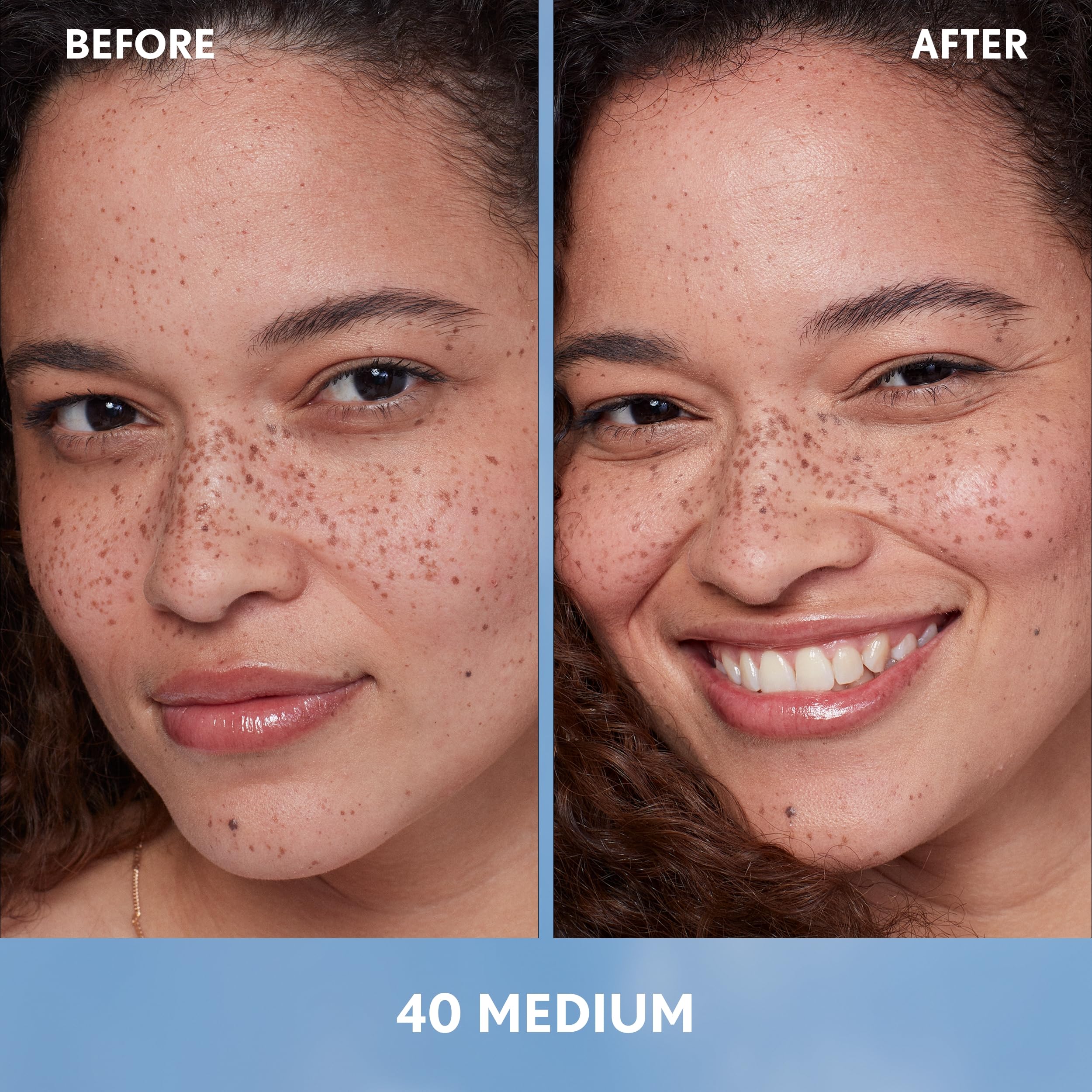 Covergirl Simply Ageless microdroplets show pigment capsules blending into a natural tint.
