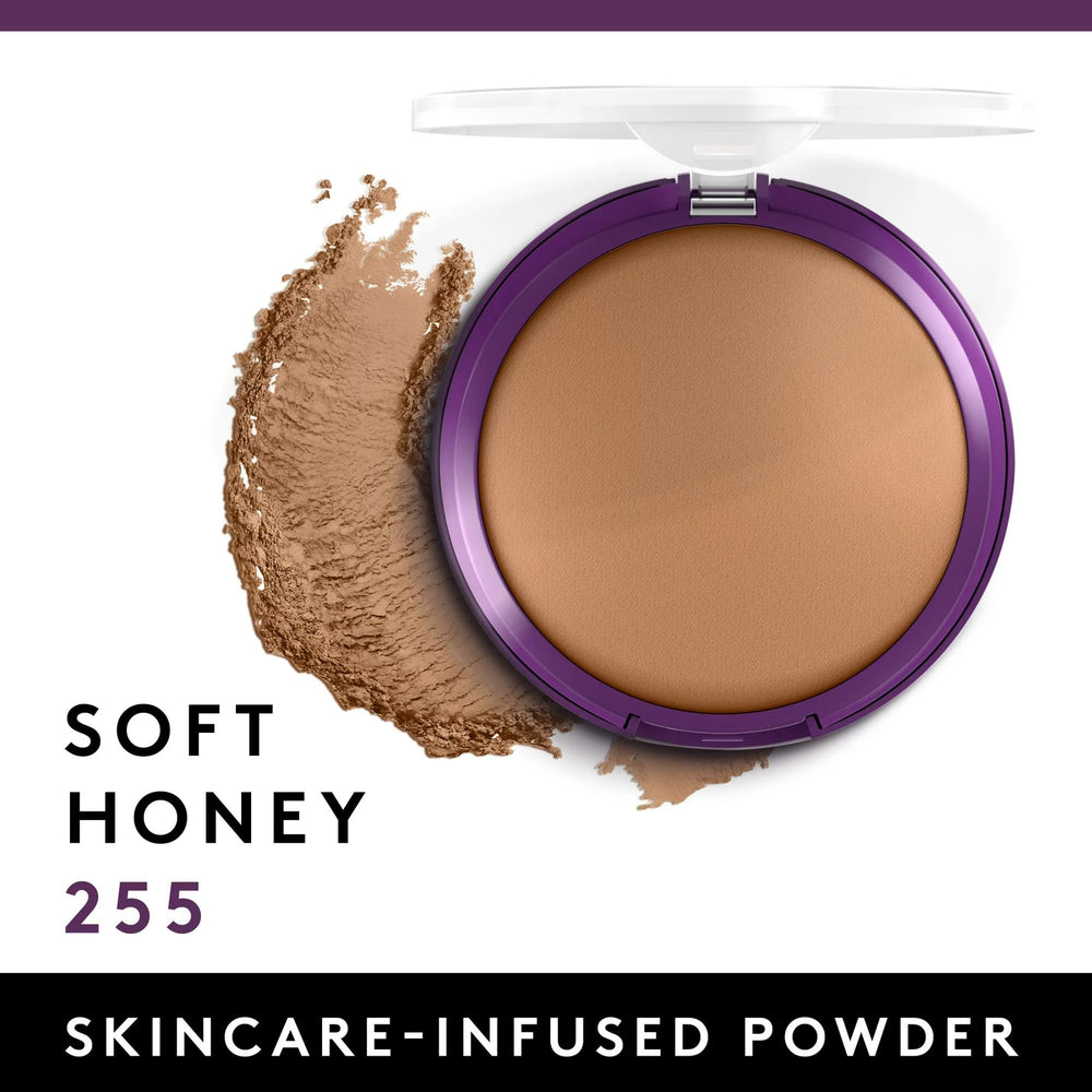 CoverGirl Simply Ageless pressed powder surface shows pore-minimizing finish.