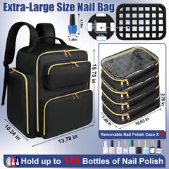 Covkev organizer backpack with lamp compartment fits a standard UV lamp
