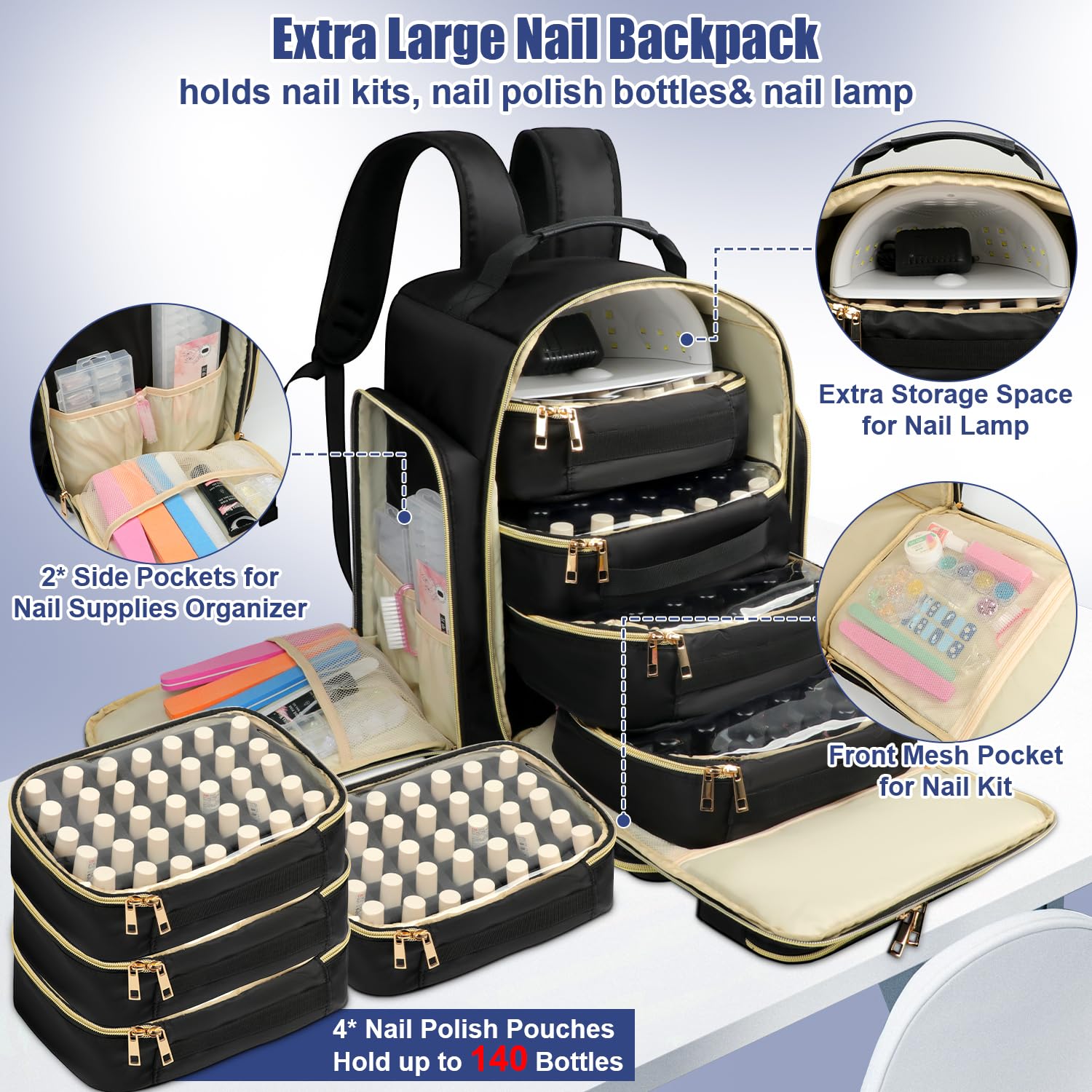 Covkev organizer backpack side view highlighting sturdy carry straps for travel